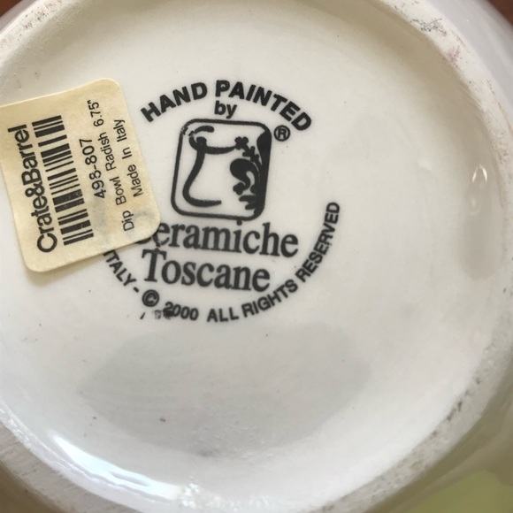 Crate & Barrel Vintage Ceramiche Toscane Handpainted Vegetable Set - Picture 8 of 14